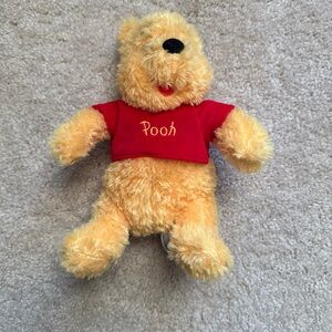 Disney Winnie The Pooh Plush Soft Shaggy 9" Pooh Bear EUC